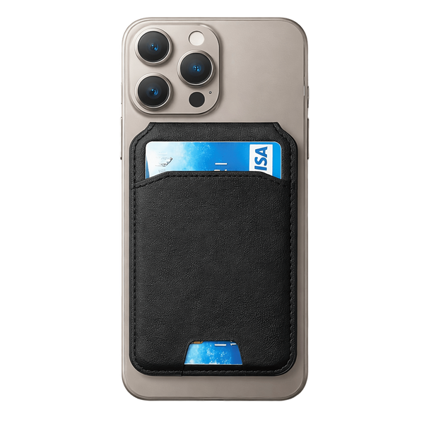 Jet Black - Essential Magnetic Wallet Stand